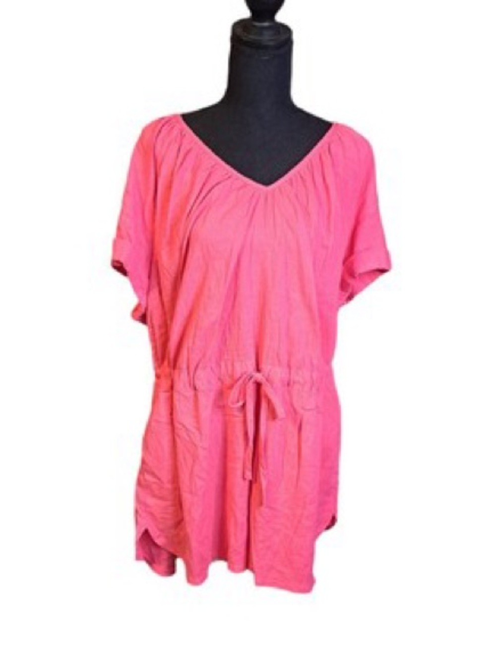 Universal Thread V-Neck Pink Linen Romper. Size S